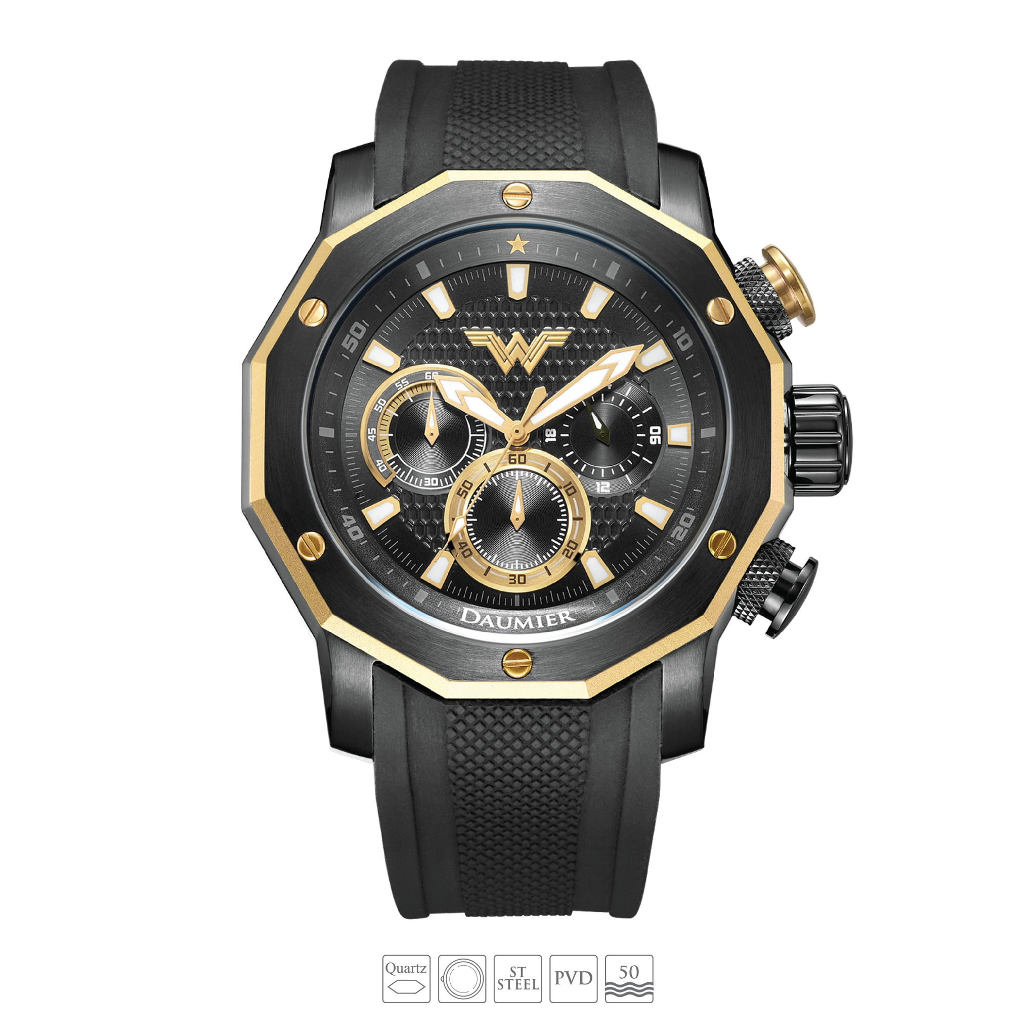 DAUMIER ELITE 神奇女俠 正義聯盟 防水 聯名 石英錶