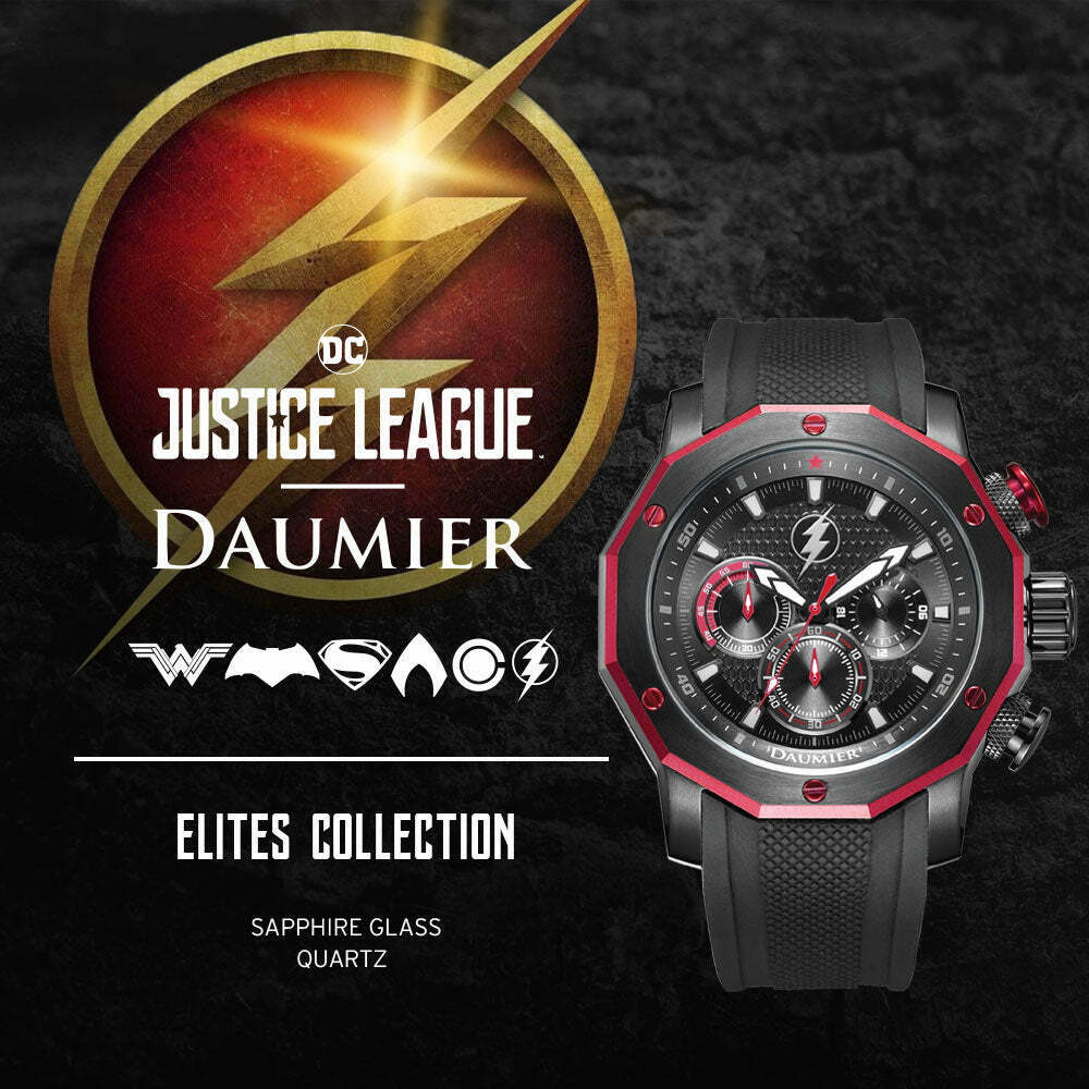 DAUMIER ELITE 閃電俠 正義聯盟 防水 聯名 石英錶