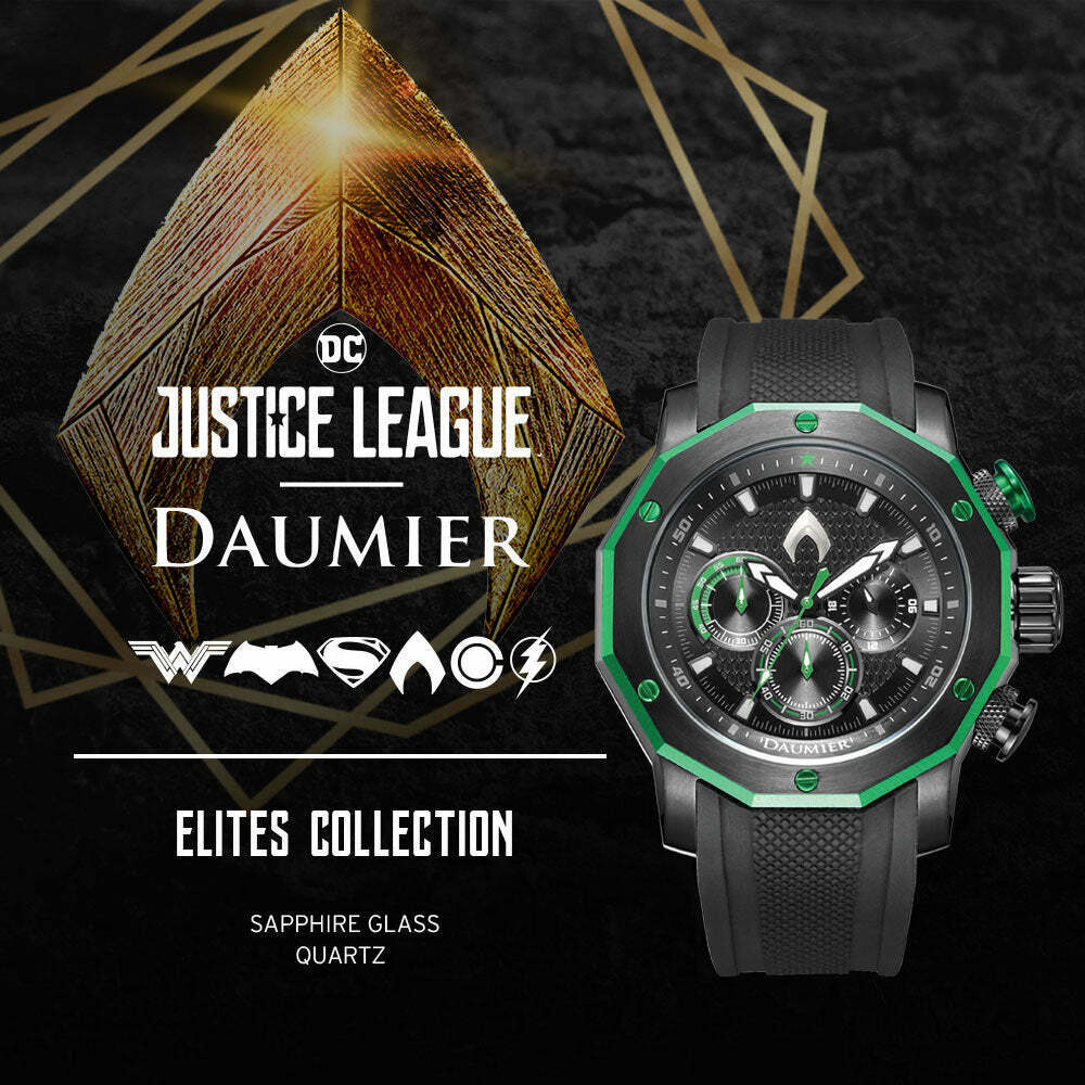 DAUMIER ELITE 水行俠 正義聯盟 防水 聯名 石英錶