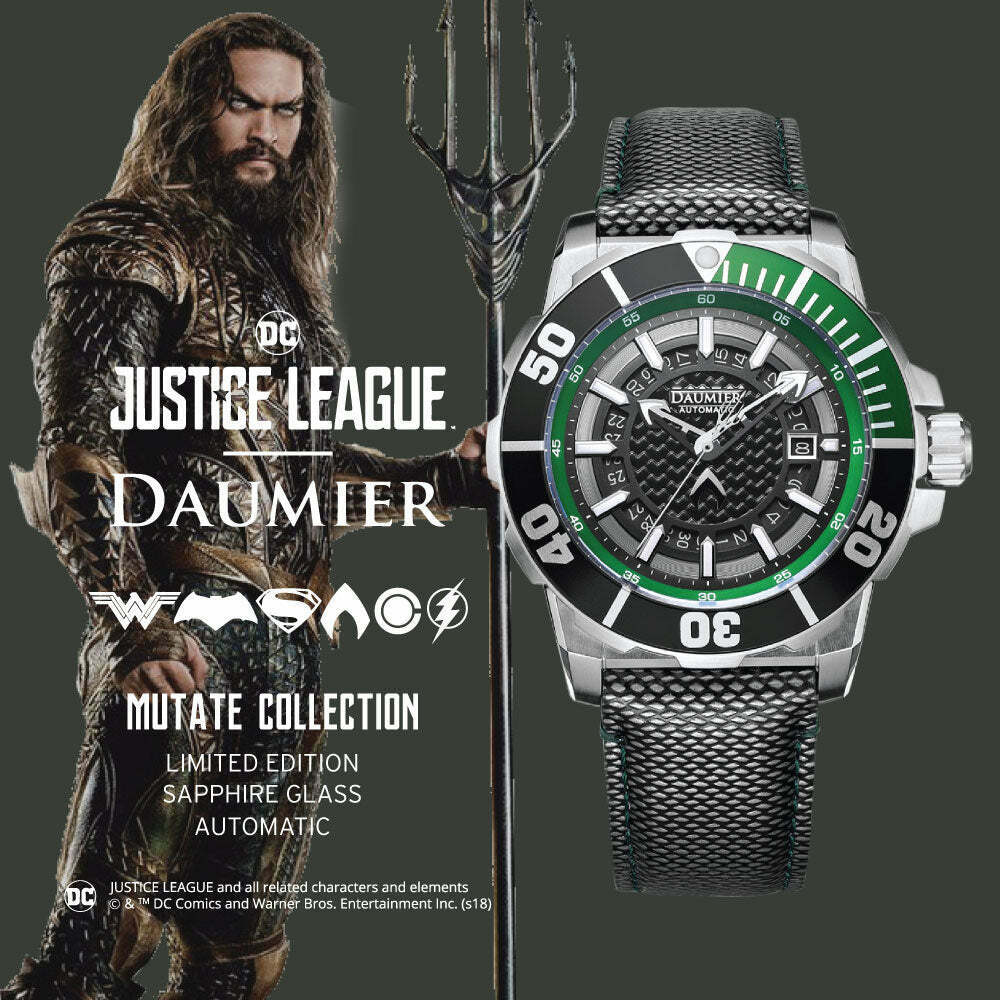 Daumier Justice League Aquaman 01 MUTATE  Series Automatic Watch 正義聯盟 水行俠 自動上鏈機械錶