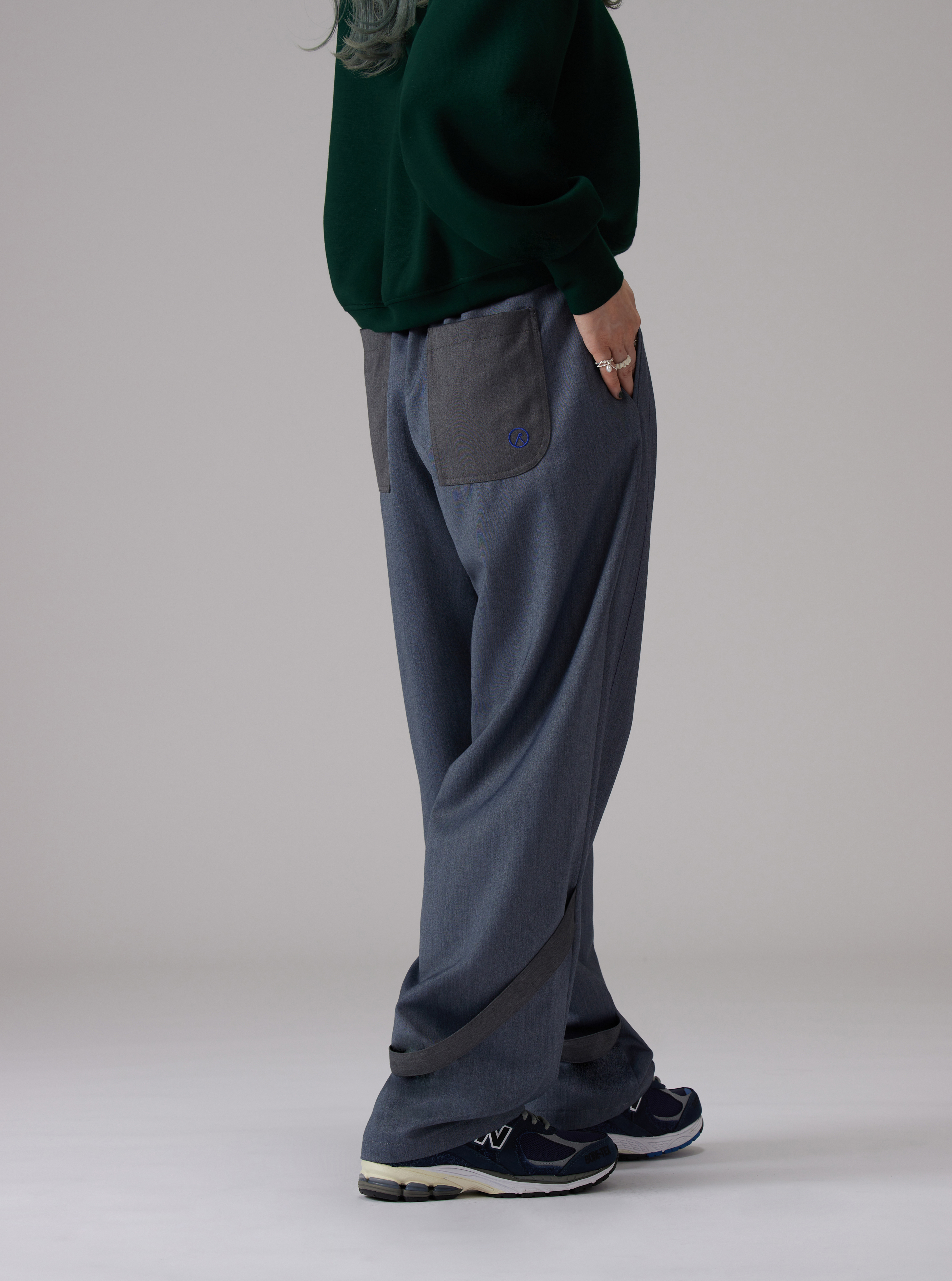 String Wrap Trousers | Gray