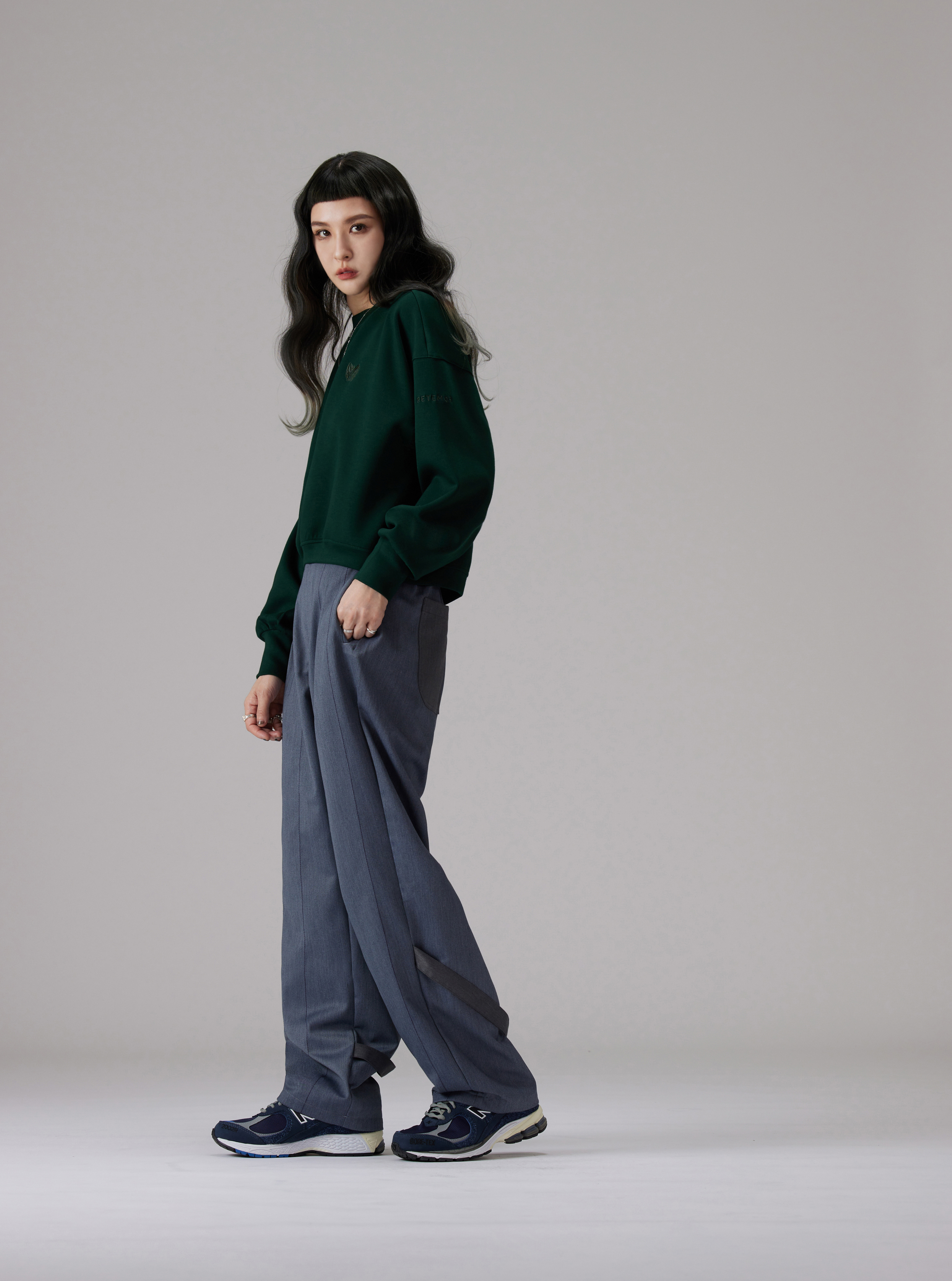String Wrap Trousers | Gray