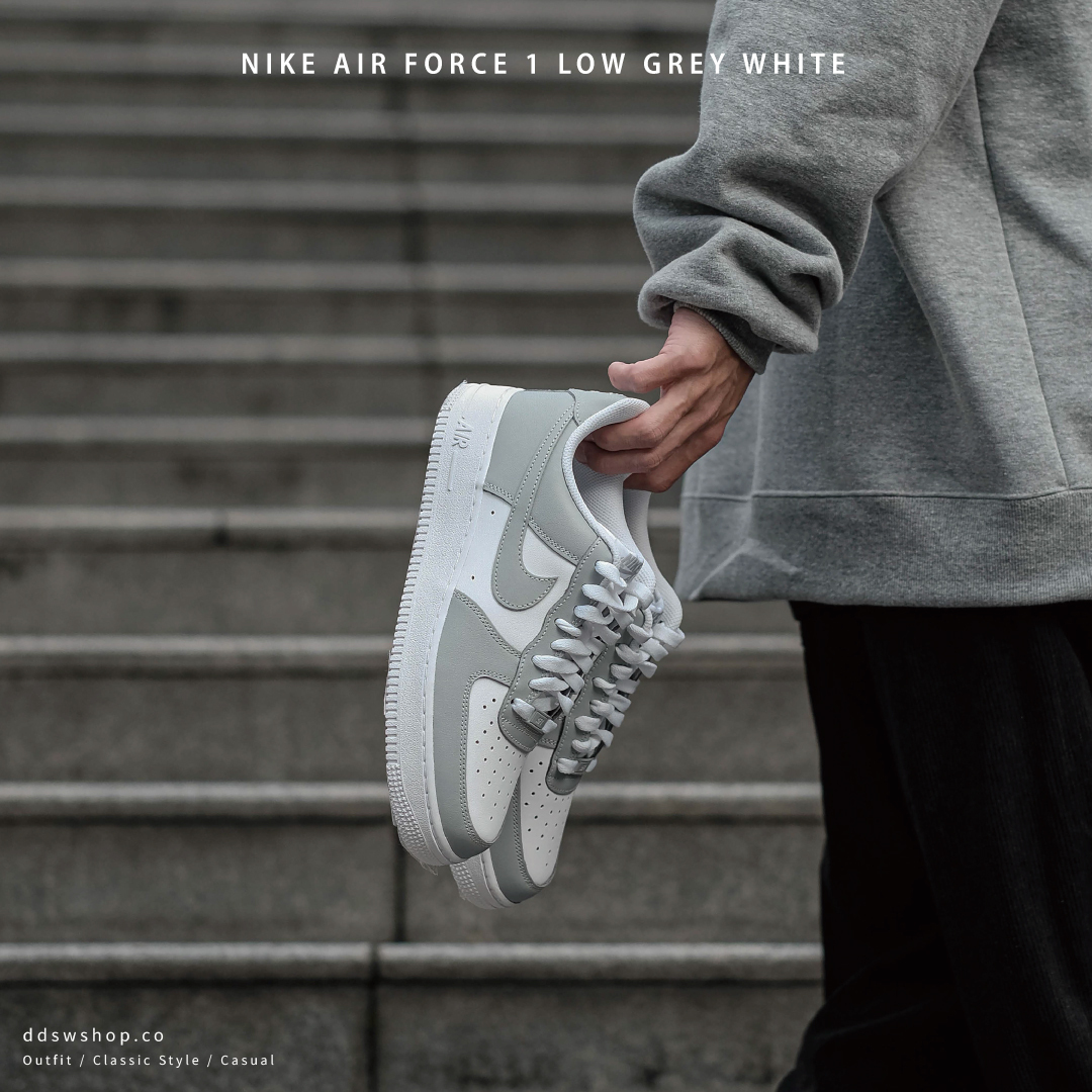 Nike Air Force 1 'Grey White' 灰白灰勾雲霧灰FD9763-101