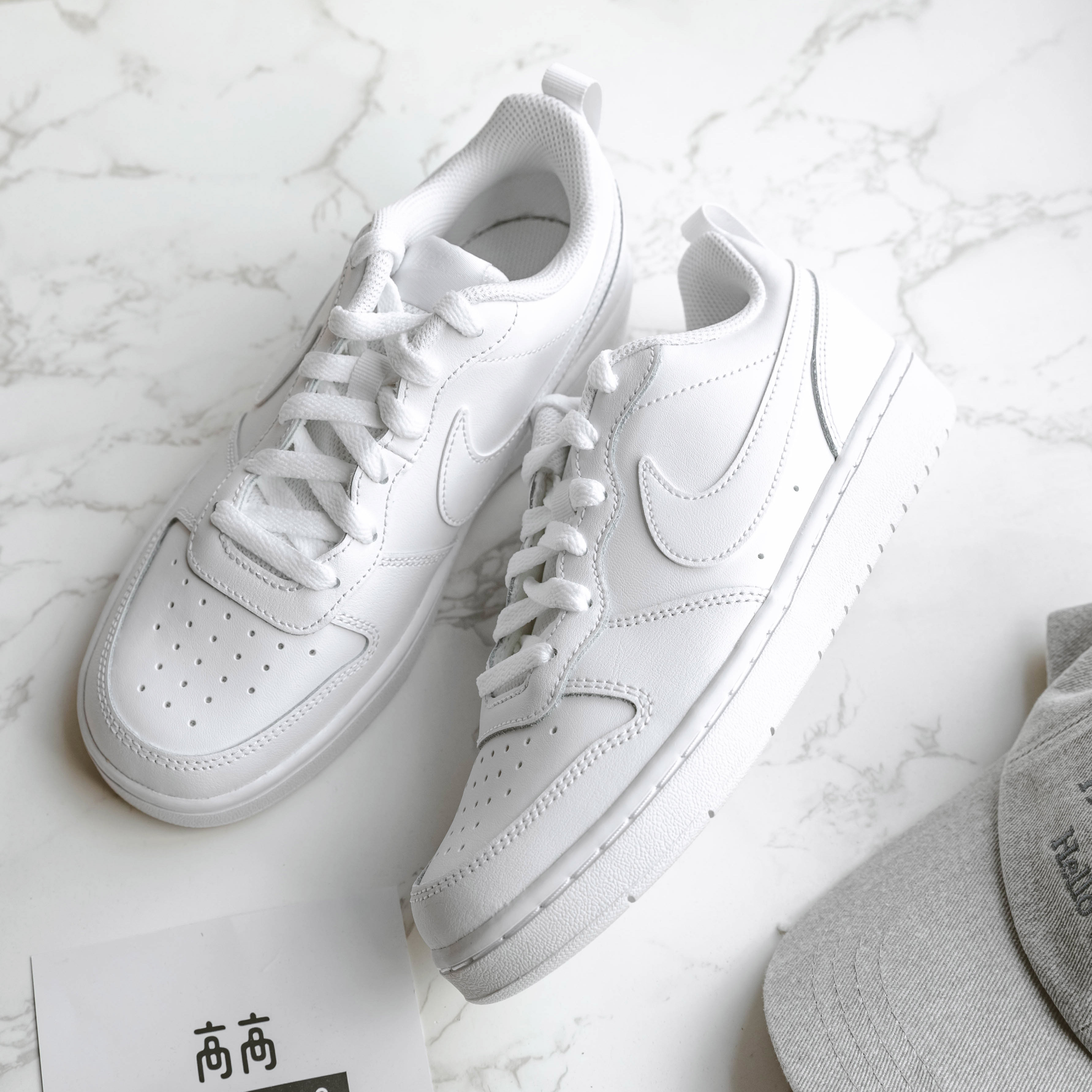女童款 NIKE COURT BOROUGH LOW(GS) 純白【BQ5448100】