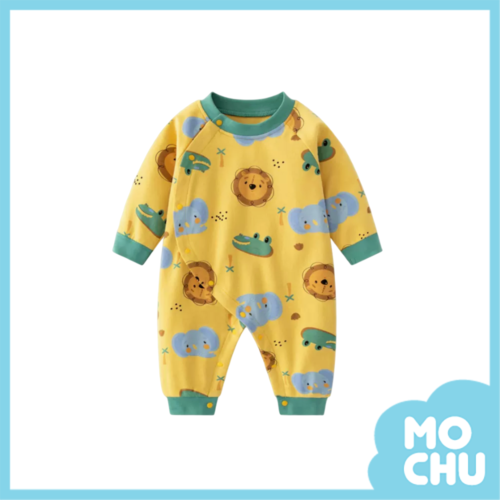 動物園長袖連身衣