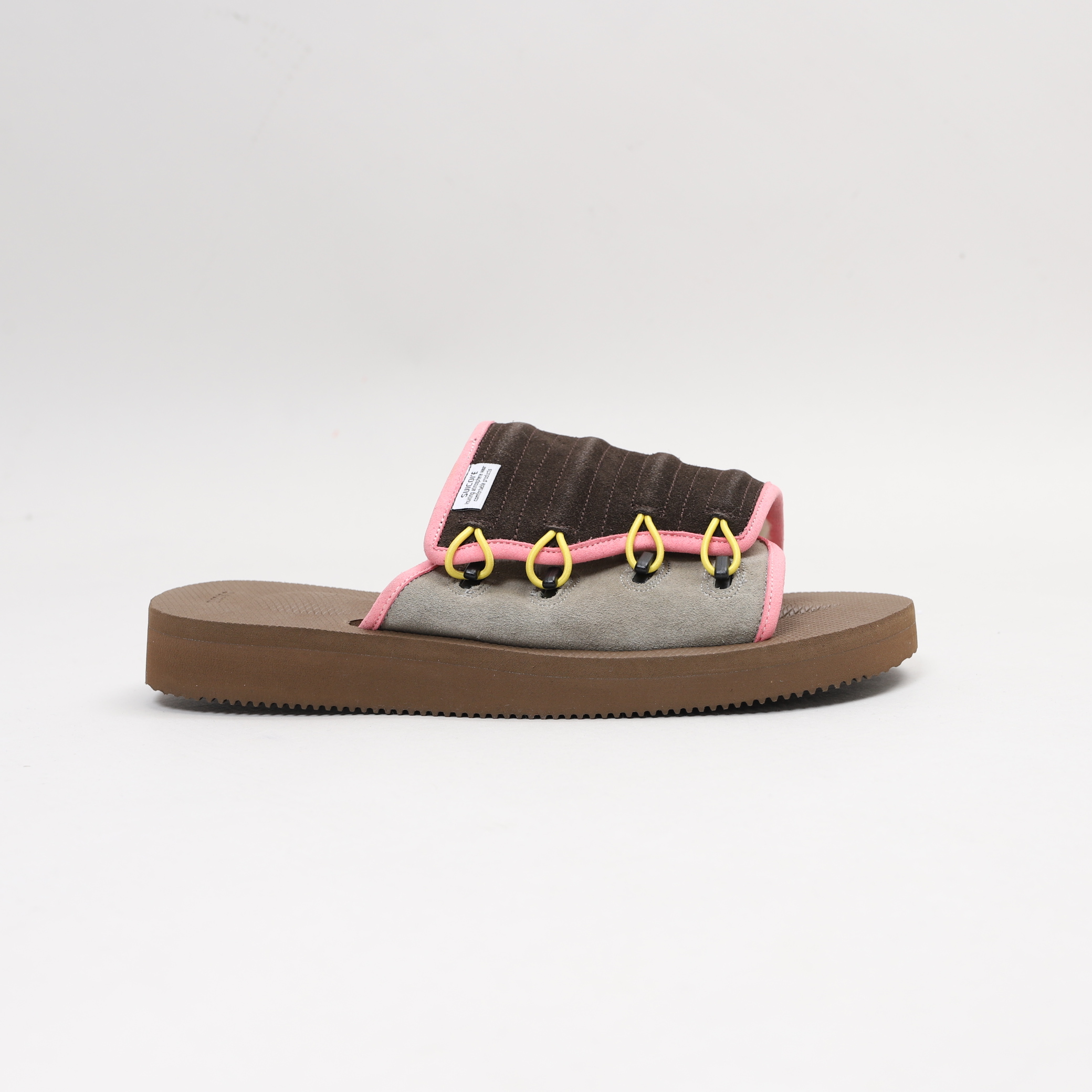 [出清商品售出無退換] [US10/28CM全新展示無盒] SUICOKE MURA-Mab OG-104MAB 咖啡粉 縫線 側扣 毛絨 保暖 麂皮 抗菌鞋床 魔鬼氈 拖鞋【SK104MABBP10】