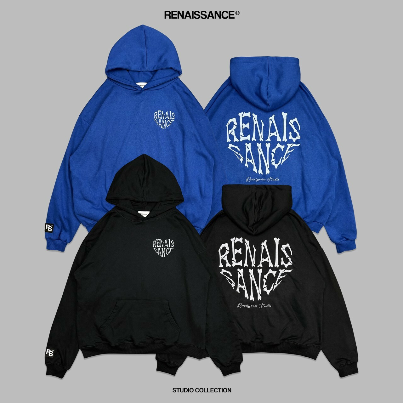 RENAISSANCE 情人節限定 心型骨骼 骷髏LOGO帽T “ HEART SHAPED SKULL LOGO HOODIE “