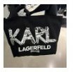 [S] KARL LAGERFELD KRISTEN CANVAS CROSSBODY BAG,BLACK PRINT, 194775072369 (SKL500)
