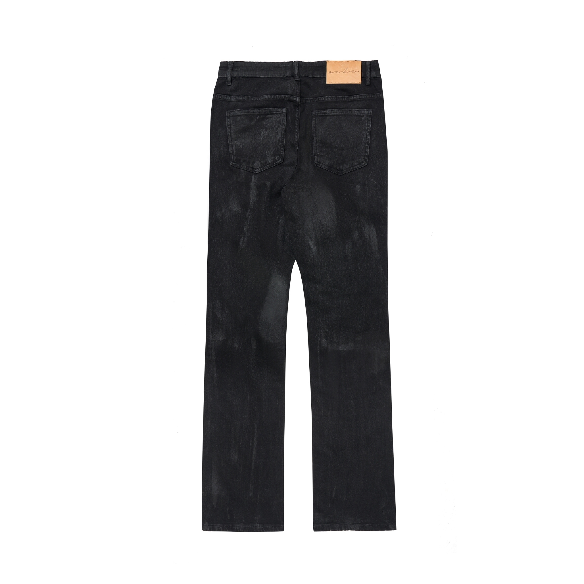 CAKE - WAX COATING DENIM JEANS BLACK