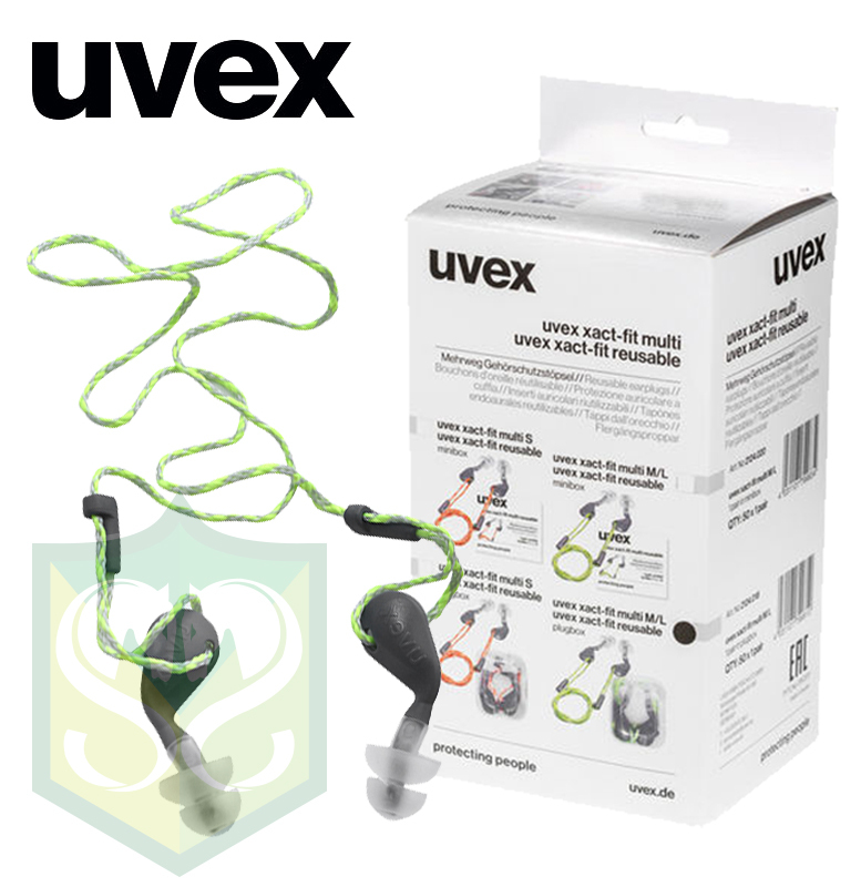 UVEX WITH CORD XACT-FIT MULTI EARPLUGS  (2124017 / 2124018 )
