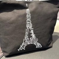 [S] KARL LAGERFELD LH3BG807 KRISTEN CANVAS TOTE BAG,BLACK, 194775072215 (SKL508)