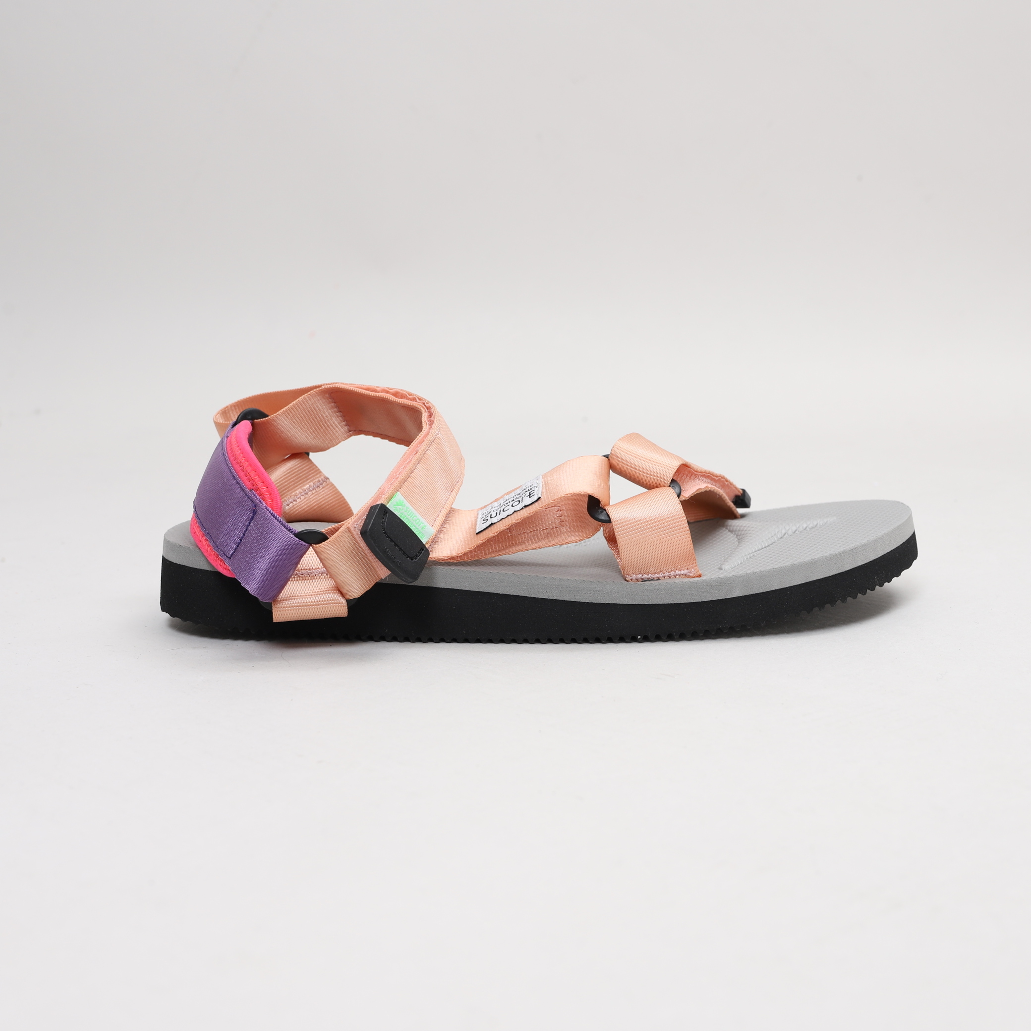 [出清商品售出無退換] [US10/28CM全新展示無盒] SUICOKE DEPA-CAB OG-022CAB 粉紅 灰粉 小丑 抗菌鞋床 尼龍 魔鬼氈 涼鞋【SK022CABPGB10】