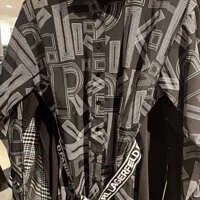 [S] KARL LAGERFELD BELTED SHIRT DRESS,BLACK, LD1KZ653-SFZ (SKL511)