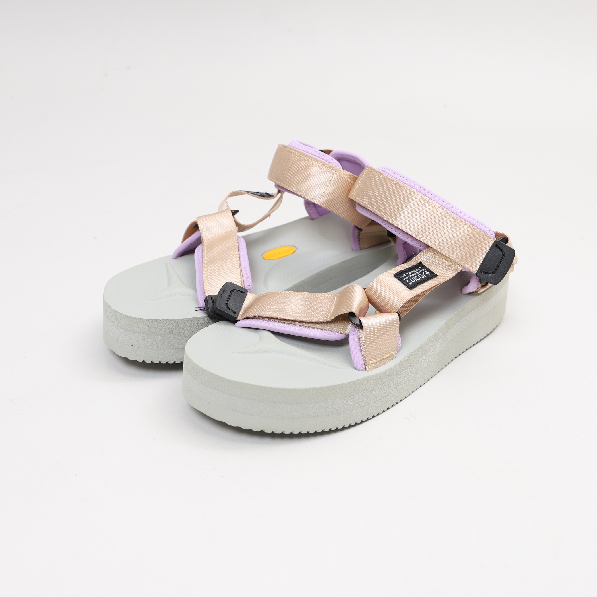 [出清商品售出無退換] [US7/25CM全新展示無盒] SUICOKE DEPA-V2PO OG-022V22PO 沙紫灰 厚底 增高 涼鞋 耐磨 VIBRAM 黃金大底【SK022V22POBP7】