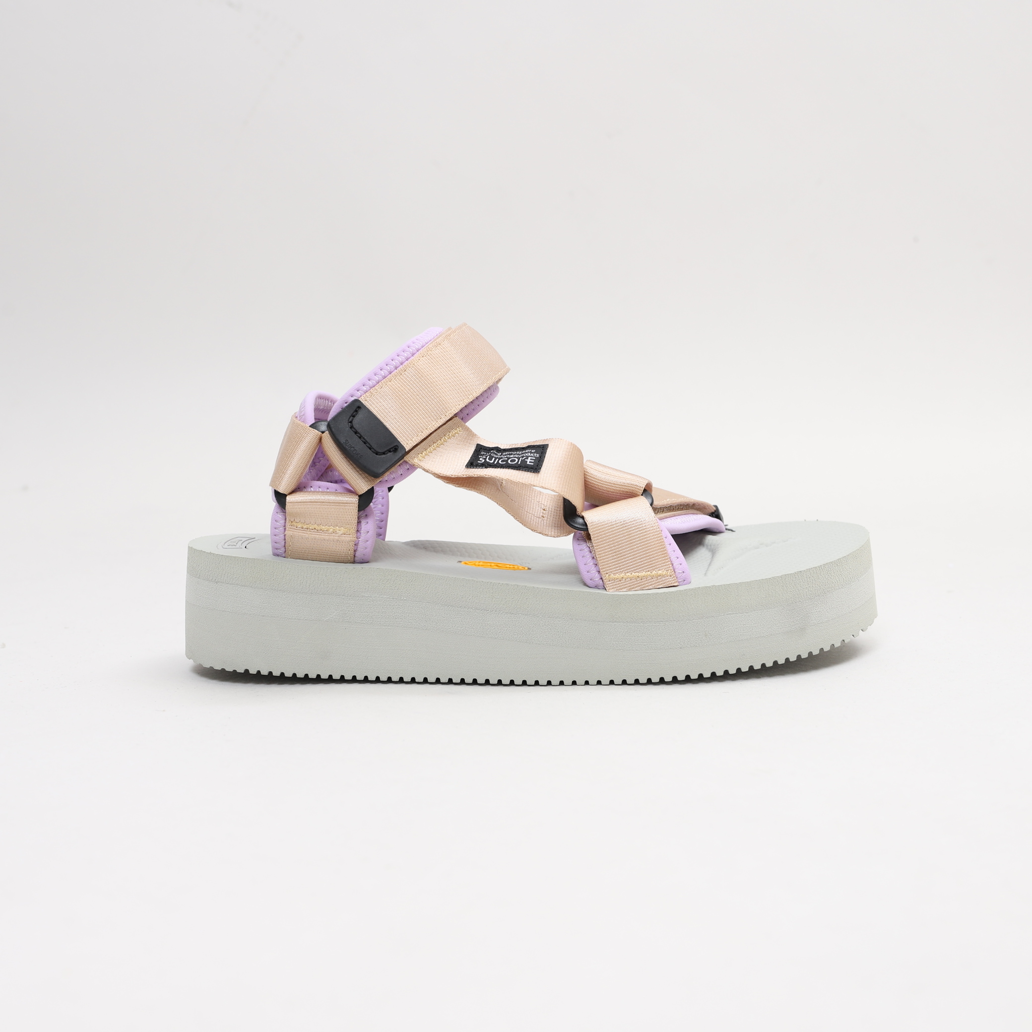 [出清商品售出無退換] [US7/25CM全新展示無盒] SUICOKE DEPA-V2PO OG-022V22PO 沙紫灰 厚底 增高 涼鞋 耐磨 VIBRAM 黃金大底【SK022V22POBP7】