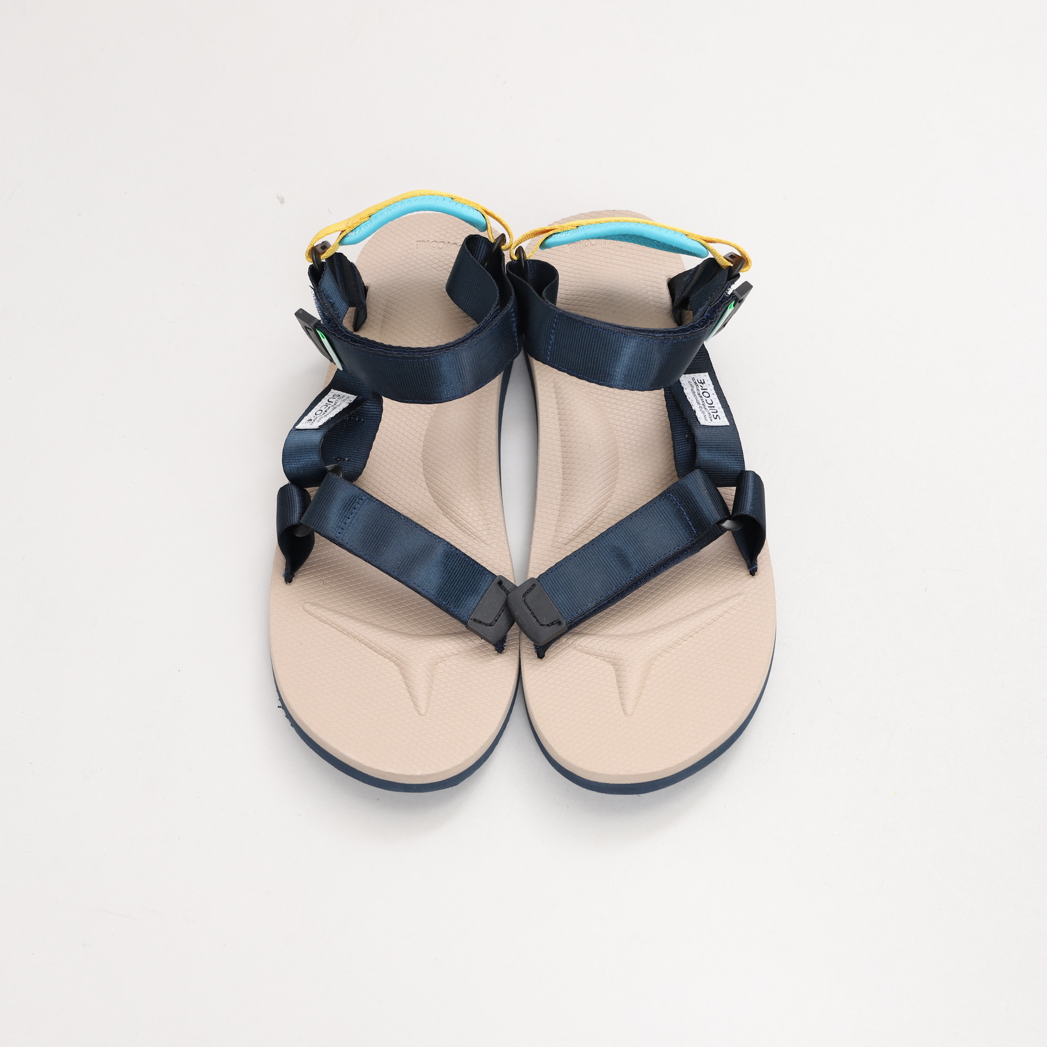 [出清商品售出無退換] [US10/28CM全新展示無盒] SUICOKE DEPA-CAB OG-022CAB 深藍沙色 抗菌鞋床 尼龍 魔鬼氈 涼鞋【SK022CABNT10】