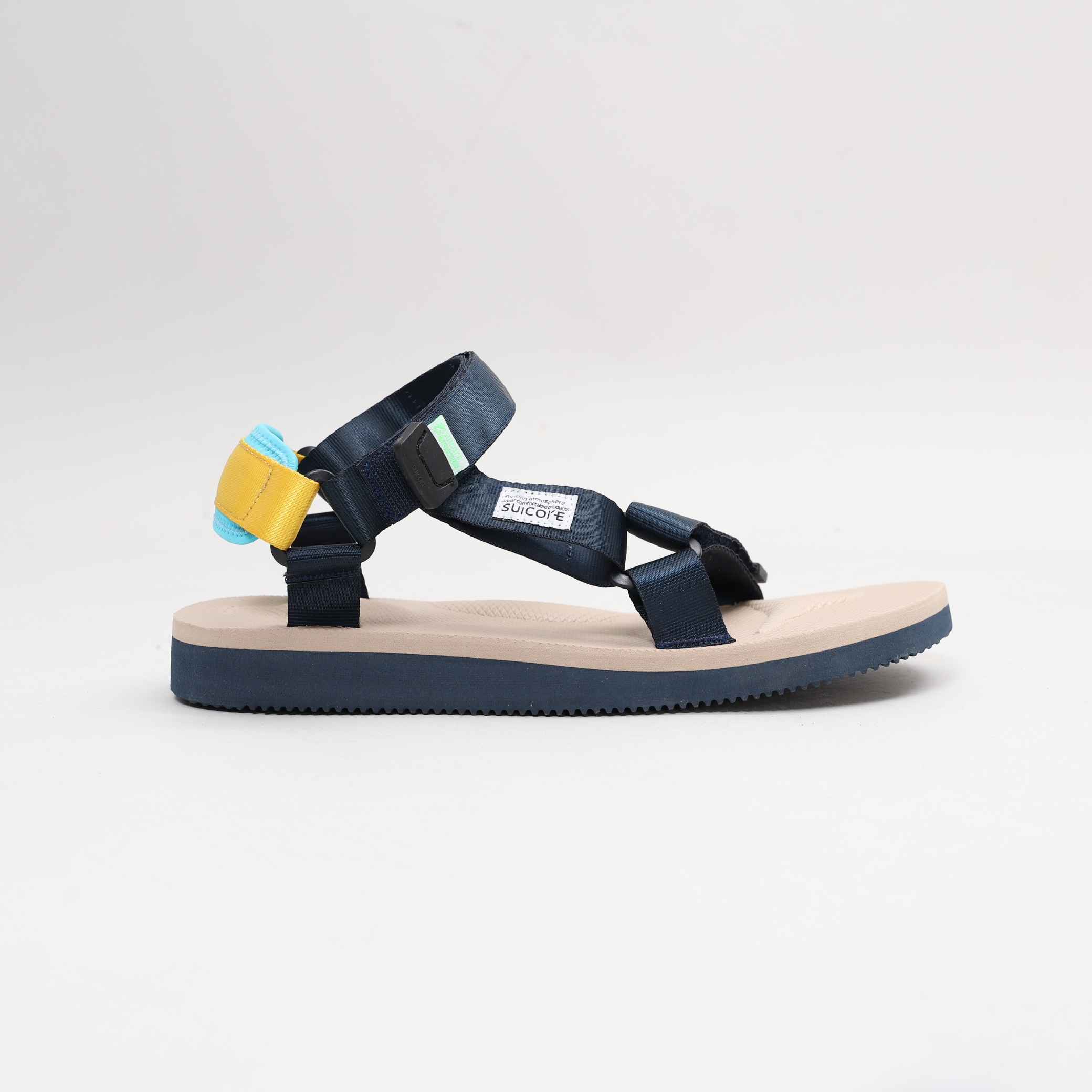 [出清商品售出無退換] [US10/28CM全新展示無盒] SUICOKE DEPA-CAB OG-022CAB 深藍沙色 抗菌鞋床 尼龍 魔鬼氈 涼鞋【SK022CABNT10】