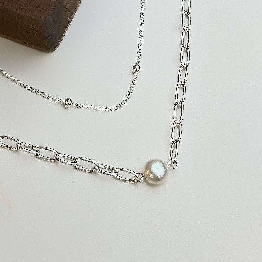 珍愛．珍珠雙層純銀鎖骨鏈