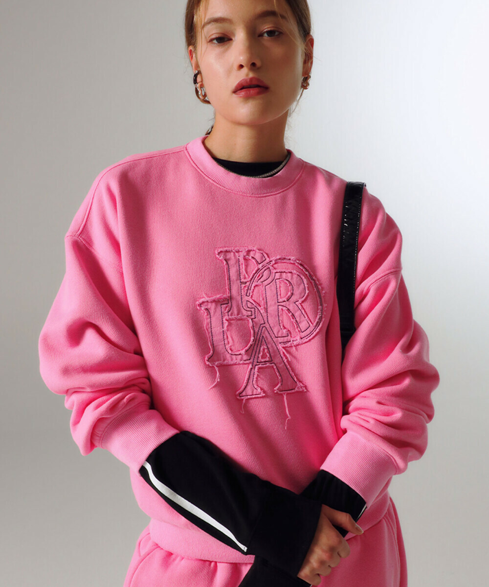 PRENDA PRDA DENIM PATCH CREWNECK SHIRT