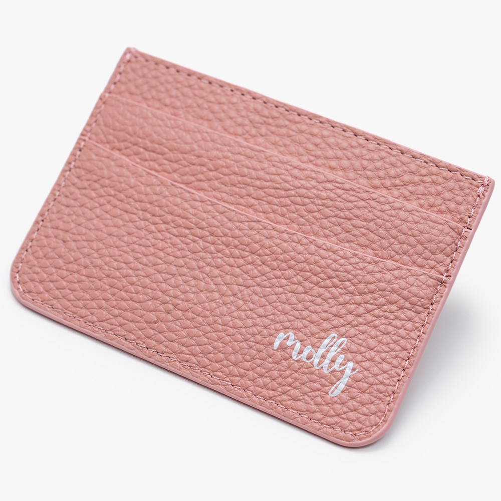 低調姓名 卡夾 蜜荔粉 客製化卡套 - (訂製名字)