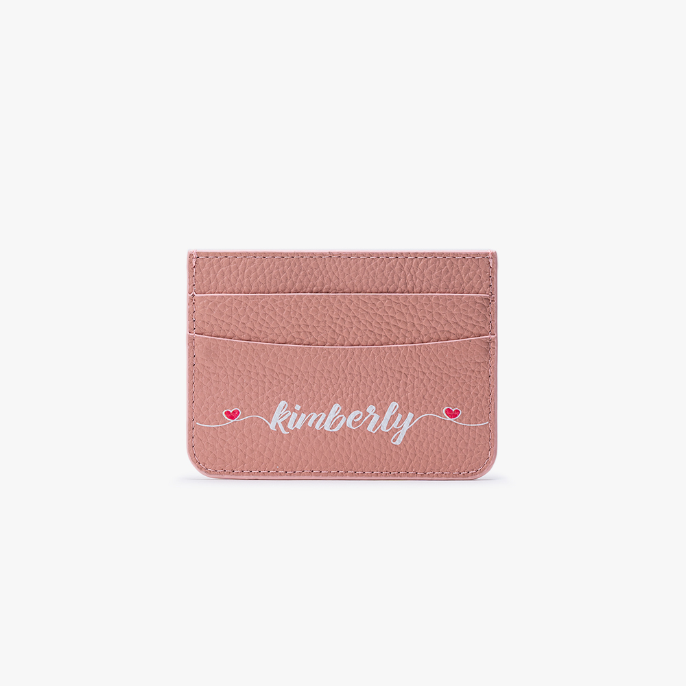 俏皮姓名 卡夾 蜜荔粉 客製化卡套 - (訂製名字)
