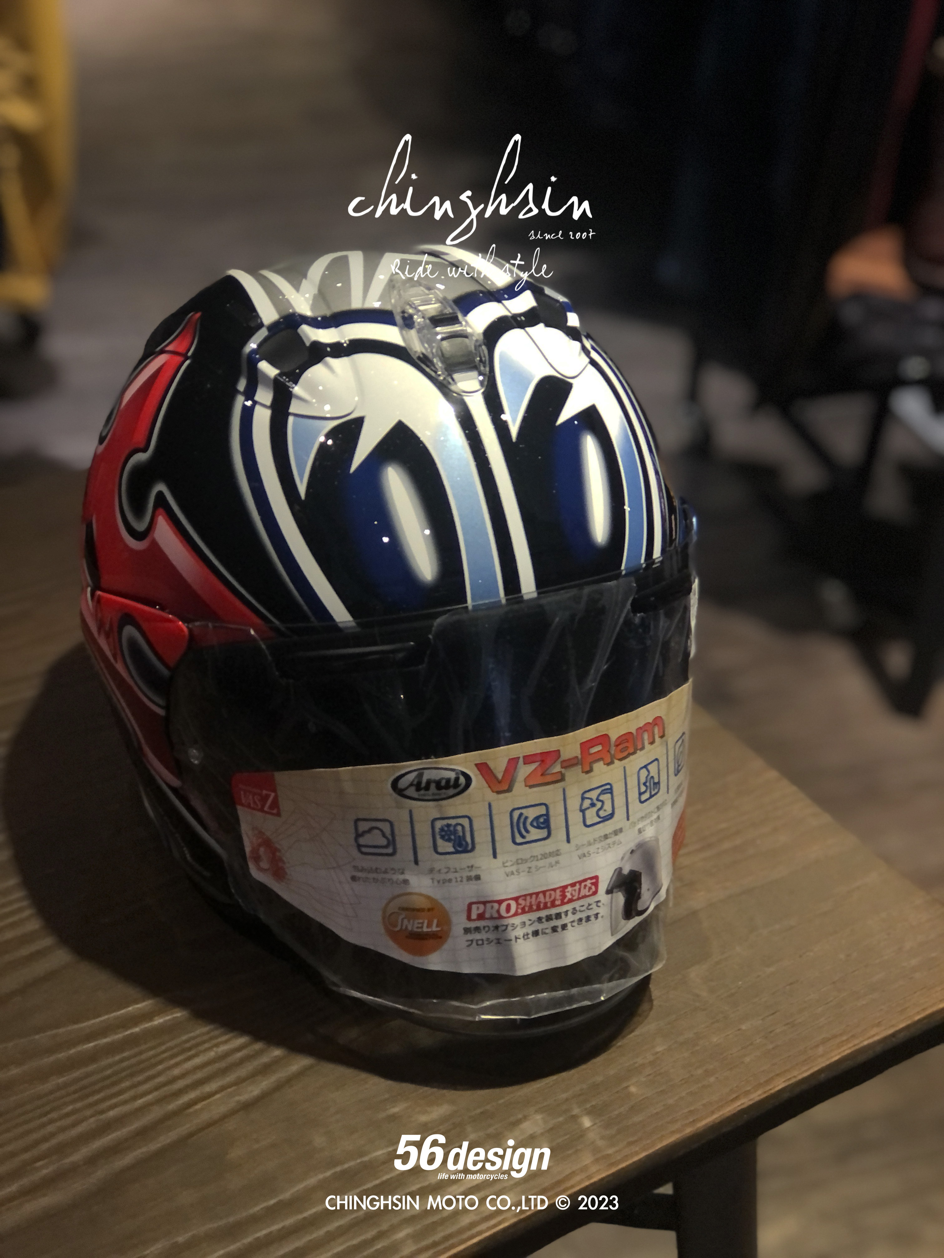 56Design VZ RAM銀手裡劍限量版，ARAI頂級安全帽，收藏必備
