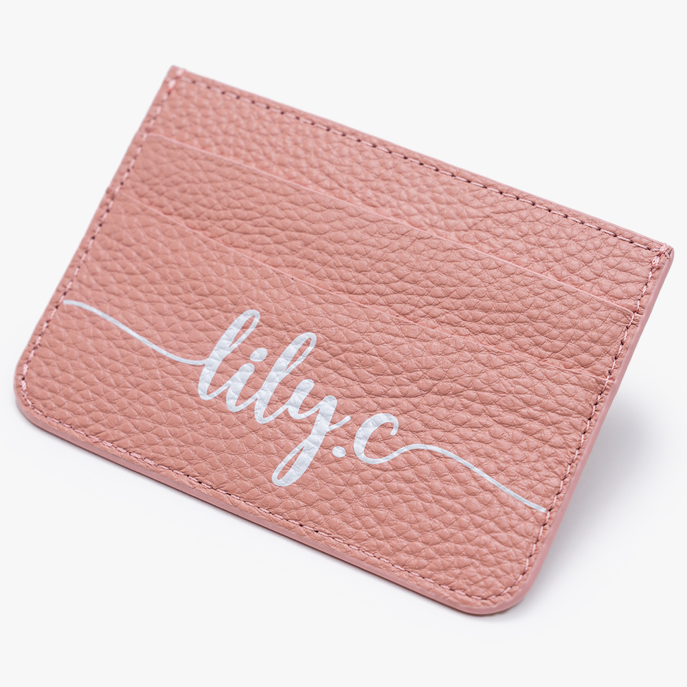 熱門字體 卡夾 蜜荔粉 客製化卡套 - (訂製名字)