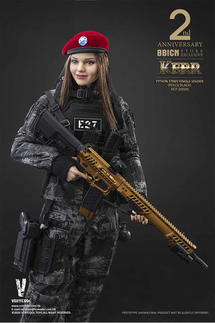 Very Cool : 1/6 KERR - 迷彩女兵 (黑色)  BBICN 2週年限定