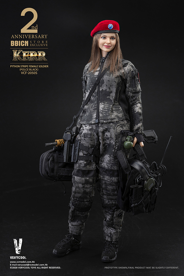 Very Cool : 1/6 KERR - 迷彩女兵 (黑色)  BBICN 2週年限定