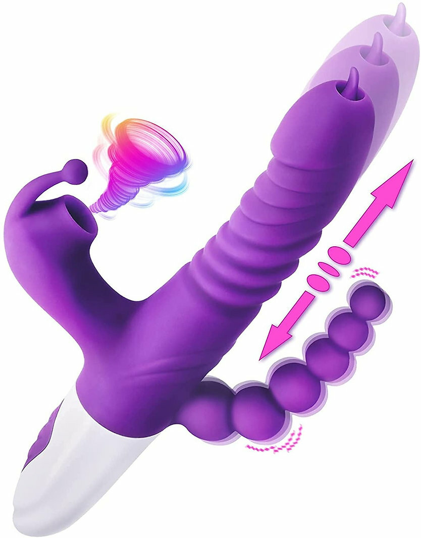 〔超多功能！〕PureJoy 自動抽插多功能震動捧