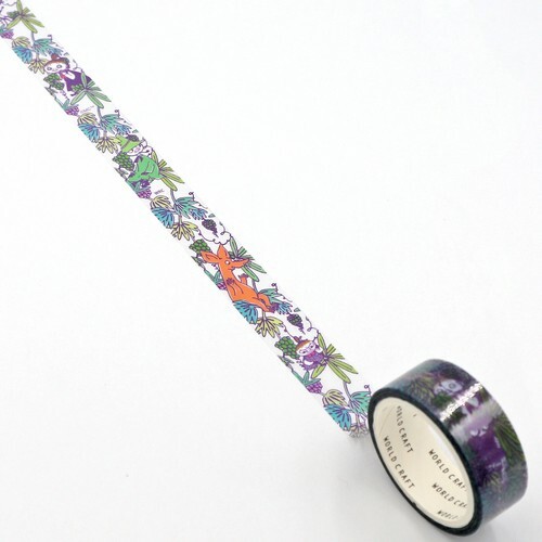 MOOMIN嚕嚕咪 紫色 PET透明膠帶｜日本WORLD CRAFT