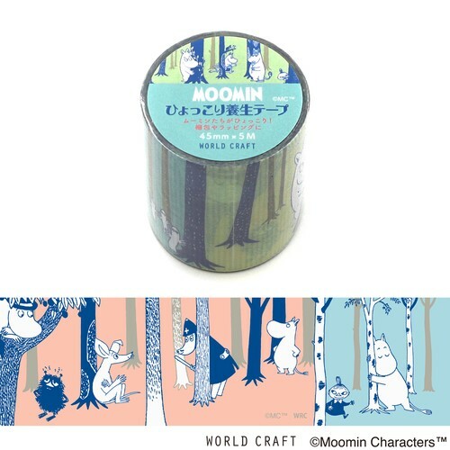 MOOMIN嚕嚕咪 森林 寬版和紙膠帶｜日本WORLD CRAFT