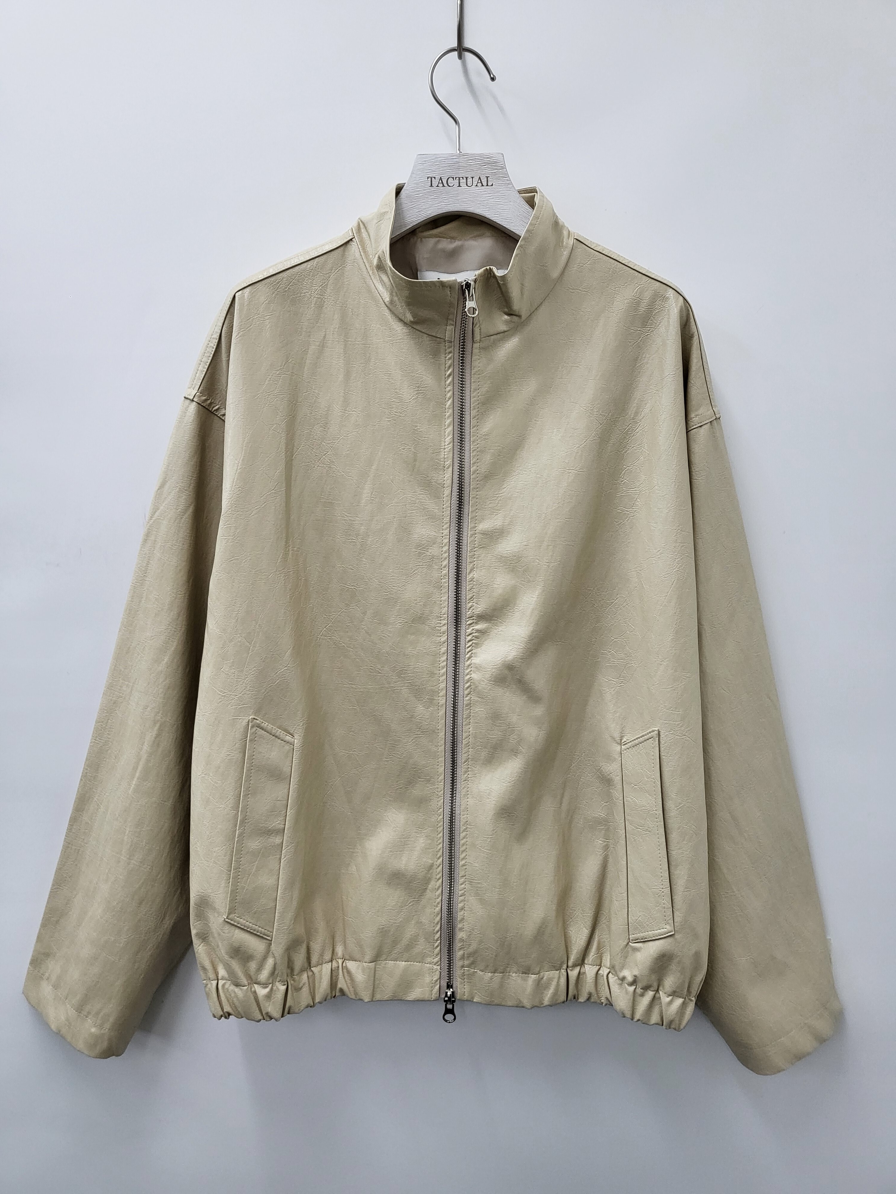 企領合成皮拉鍊外套 JK2305