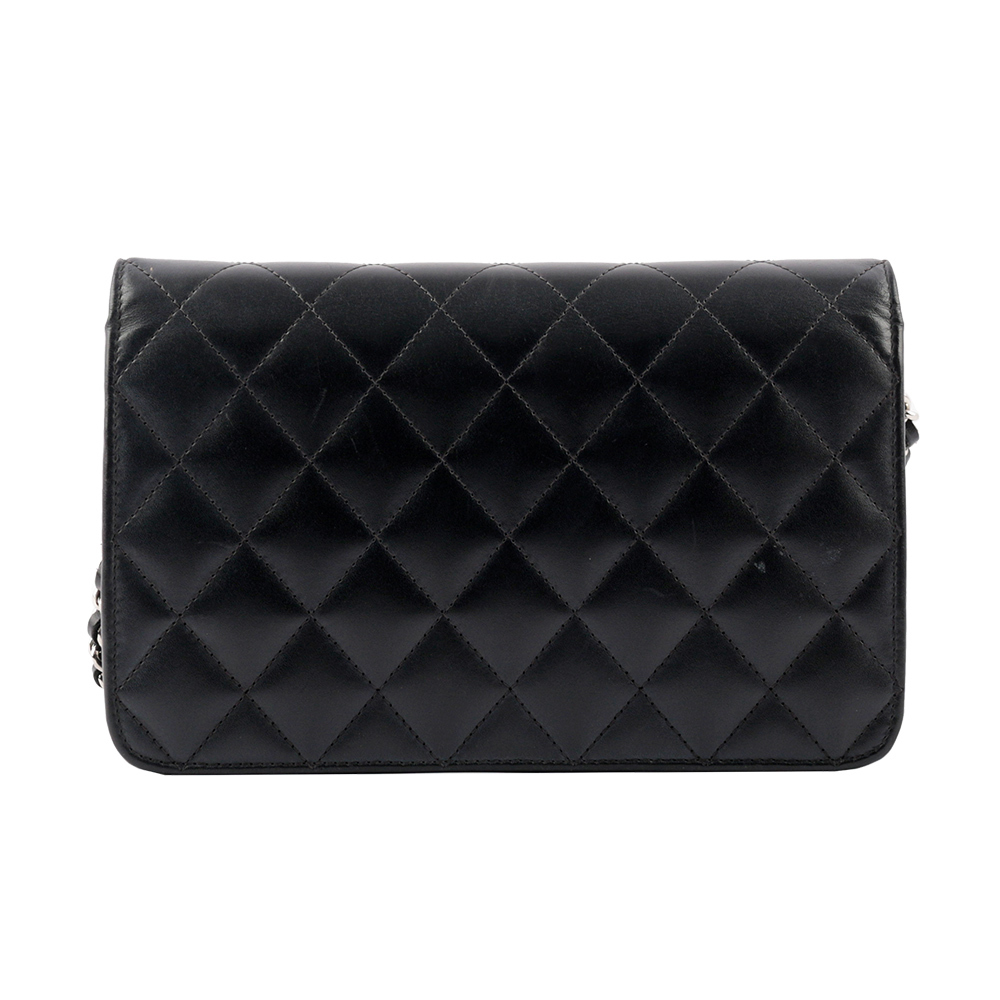 【CHANEL】小牛皮康朋系列 WOC鍊包(黑色)