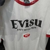 [S] EVISU RETRO RINGER SLIM FIT T-SHIRT RED, EU2MTS913-RED (SEV210)
