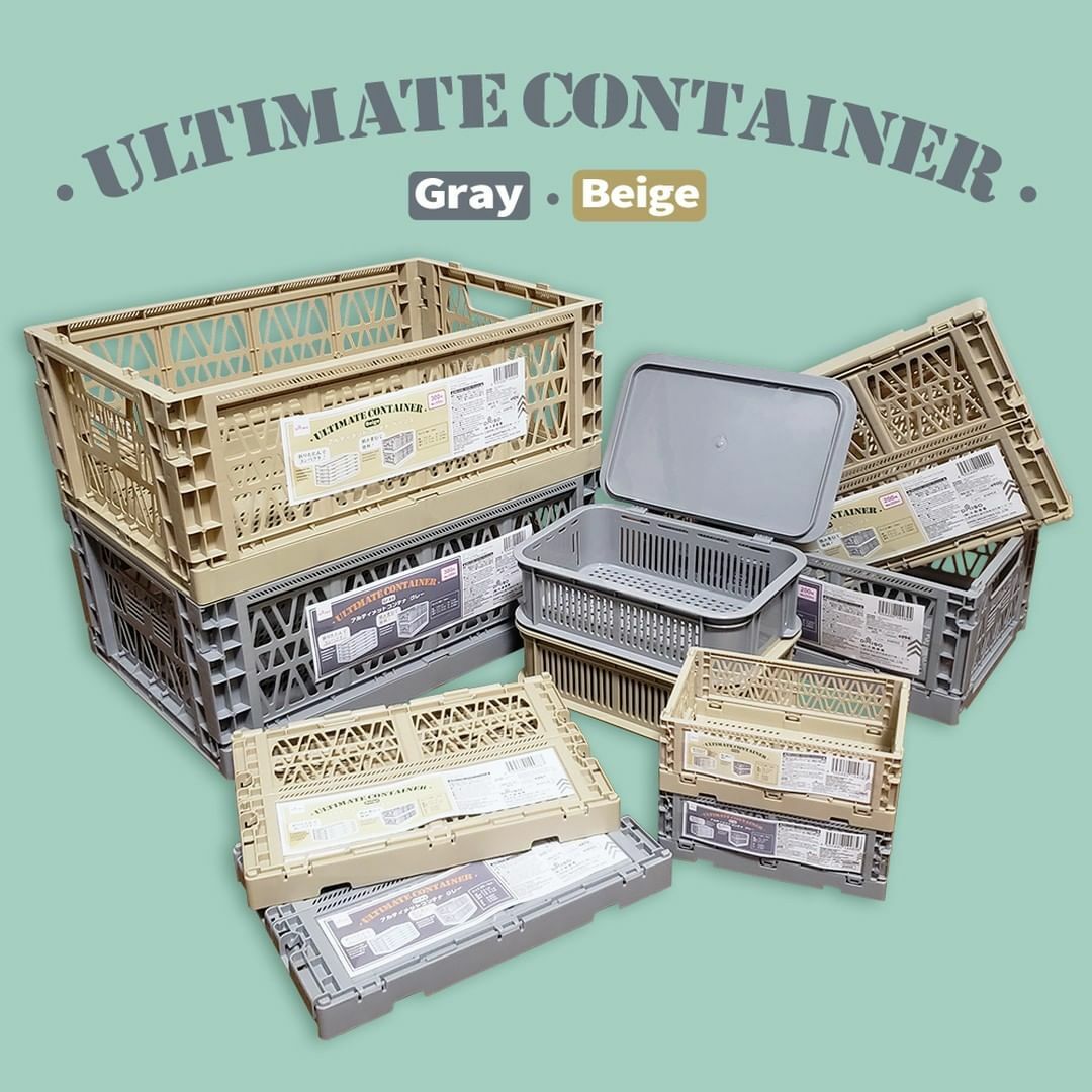 工業風折疊收納籃/灰色 40x27.7x15.7cm