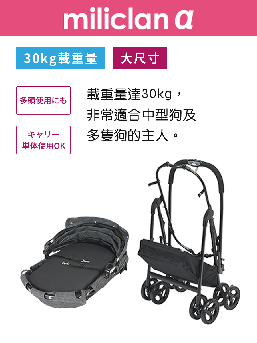 Compet miliclan α 日本寵物手推車