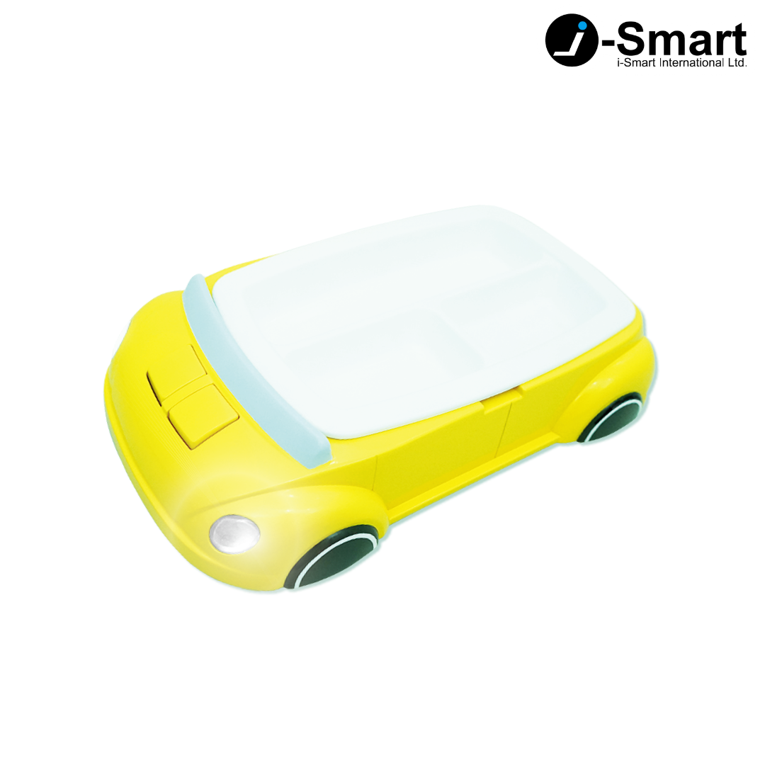 Hashy-兒童發聲餐盤系列-(紅色汽車/黃色汽車)