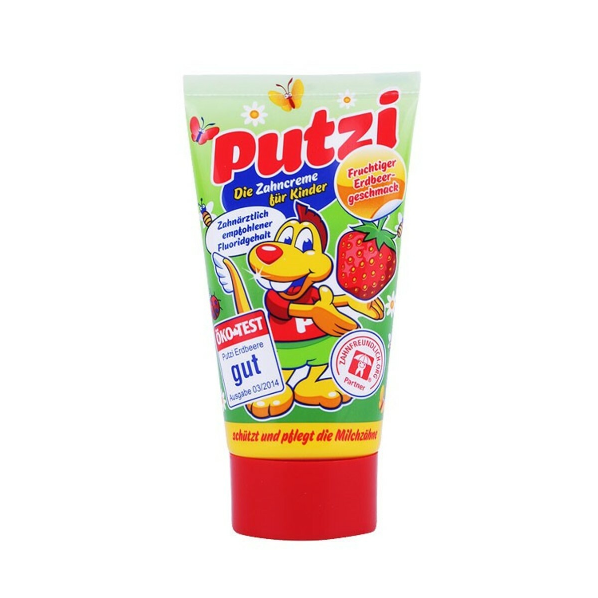 Putzi - 德國兒童含鈣牙膏綠色草莓味 50ml （平行進口）