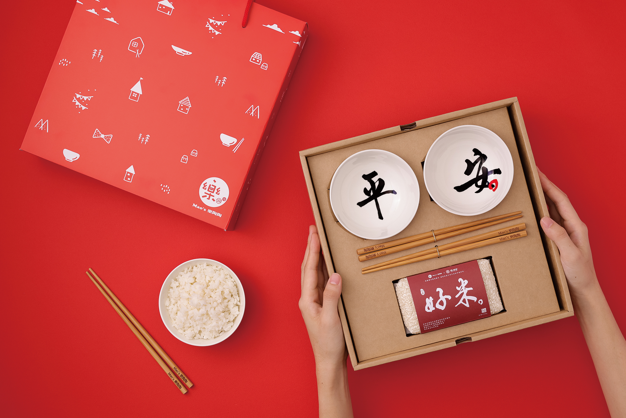 Mao's樂陶陶，大甲鎮瀾宮聯名商品，平安好米禮盒組。