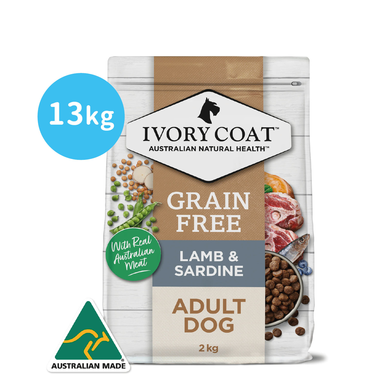 Ivory Coat⎜羊肉和沙丁魚 成犬配方 13kg