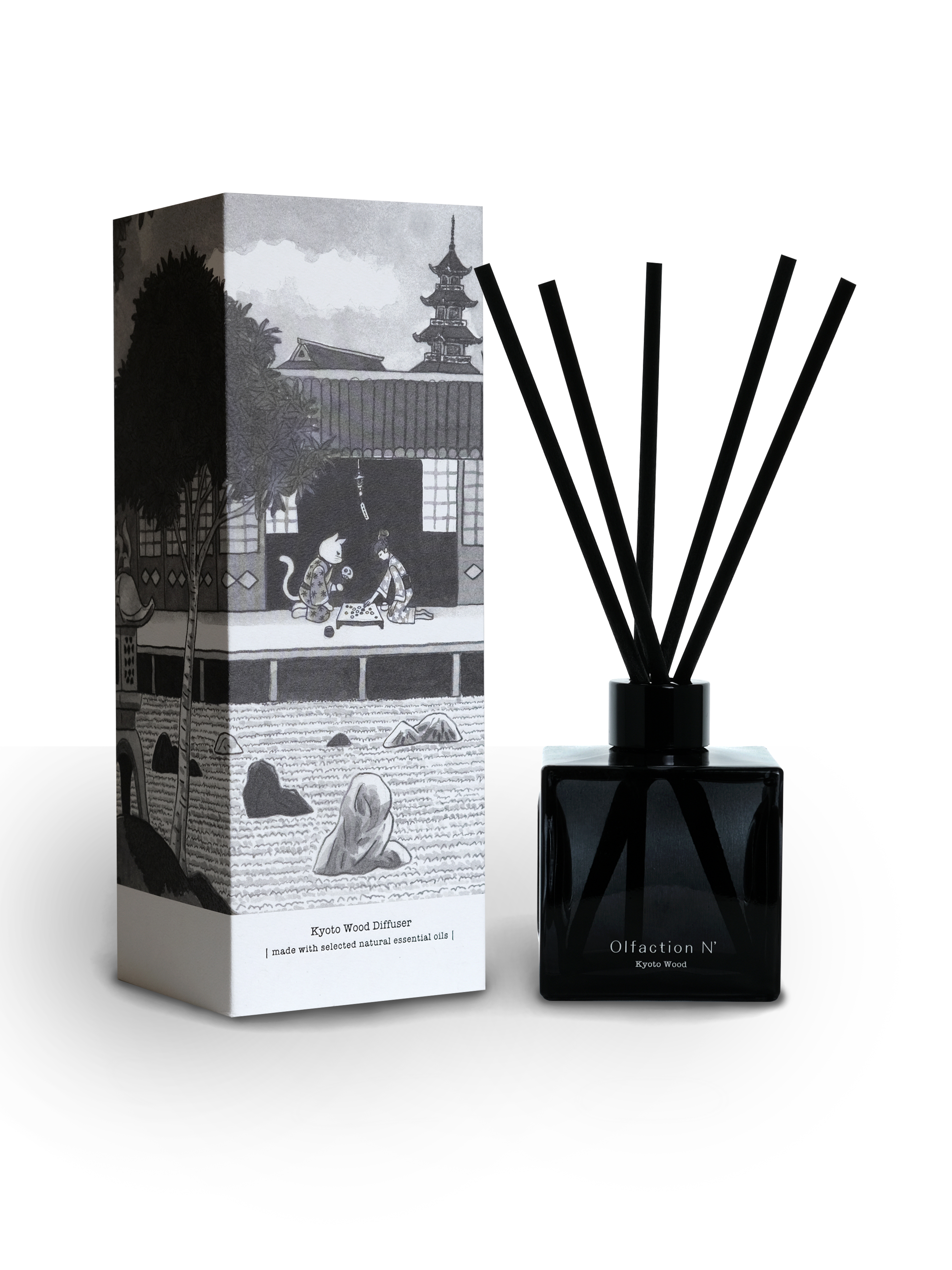 京都白檀香薰枝擴香瓶 (200ml)