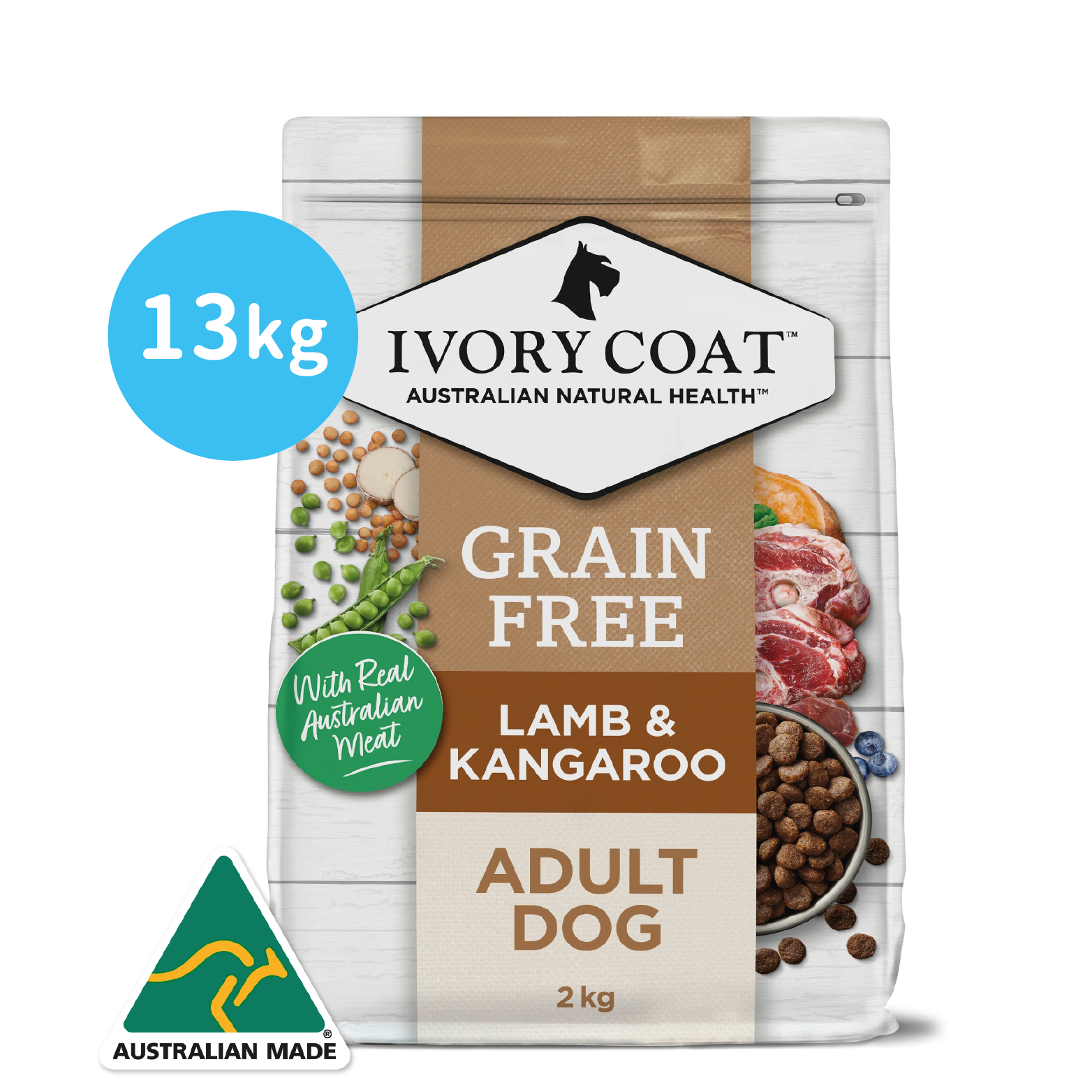 Ivory Coat⎜羊肉&袋鼠肉 成犬配方 13kg