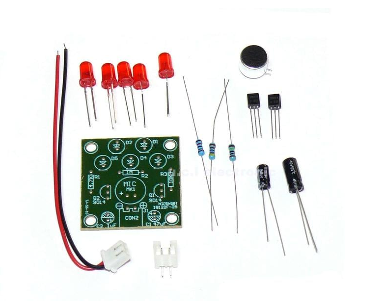 【UCI電子】(Z-2) DIY聲控LED旋律燈 DIY製作套件 電子小製作 聲控套件散件 (含鈕扣電池+電池盒