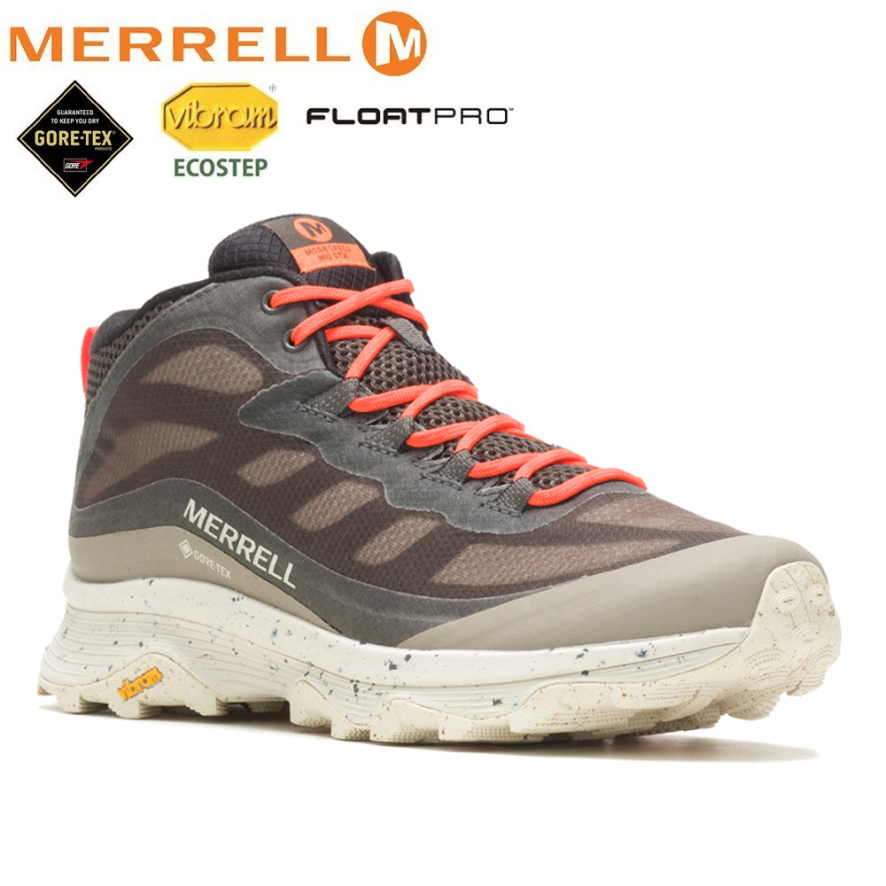 MERRELL 067713 MOAB SPEED MID GORE-TEX 防水多功能健行鞋 男款 橘褐 防水透氣/羽量中底/避震氣墊 33ML067713