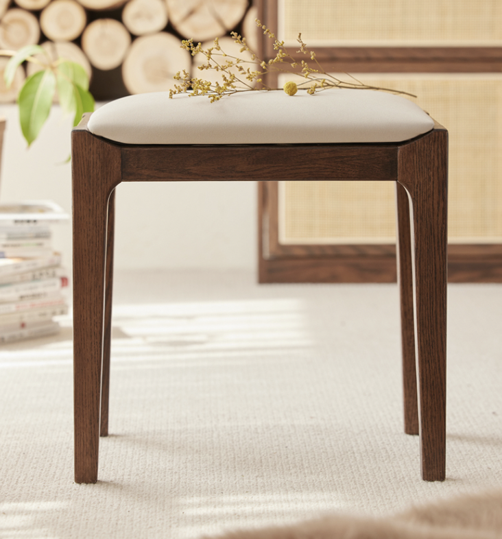 富士胡桃軟包梳妝凳A款 FS-B3138