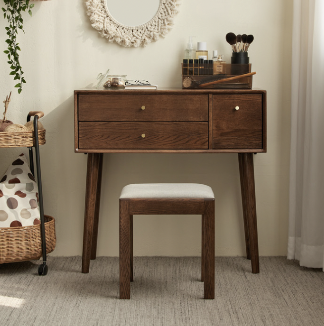 富士胡桃梳妝台A款 FS-B3055