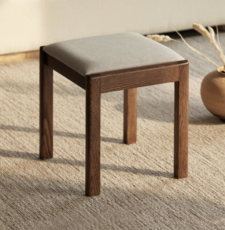 萊茵胡桃梳妝凳A款 LY-H6131