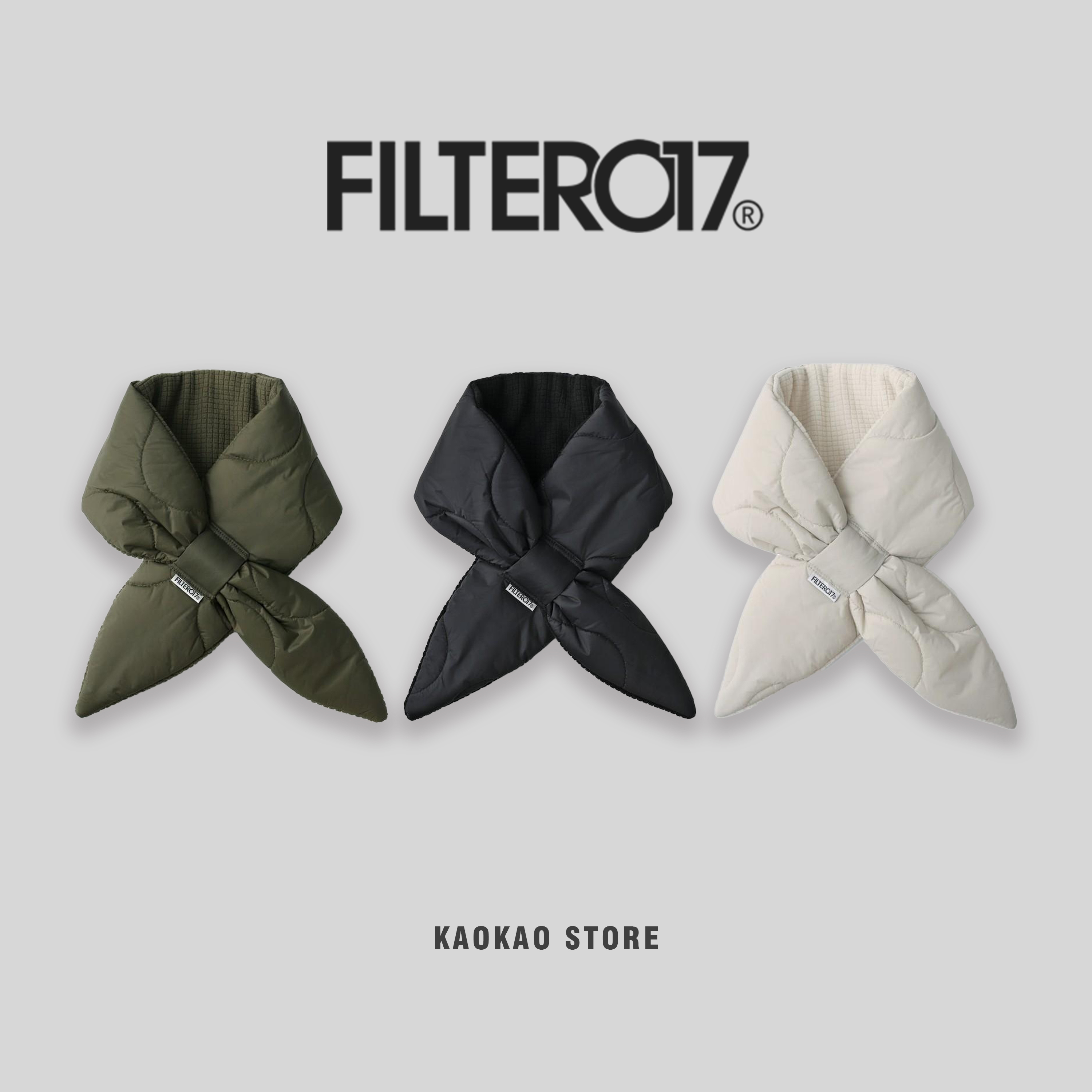 衍縫 鋪棉 機能 領巾Filter017 Padded Neck Scarf【Filter017-5125】