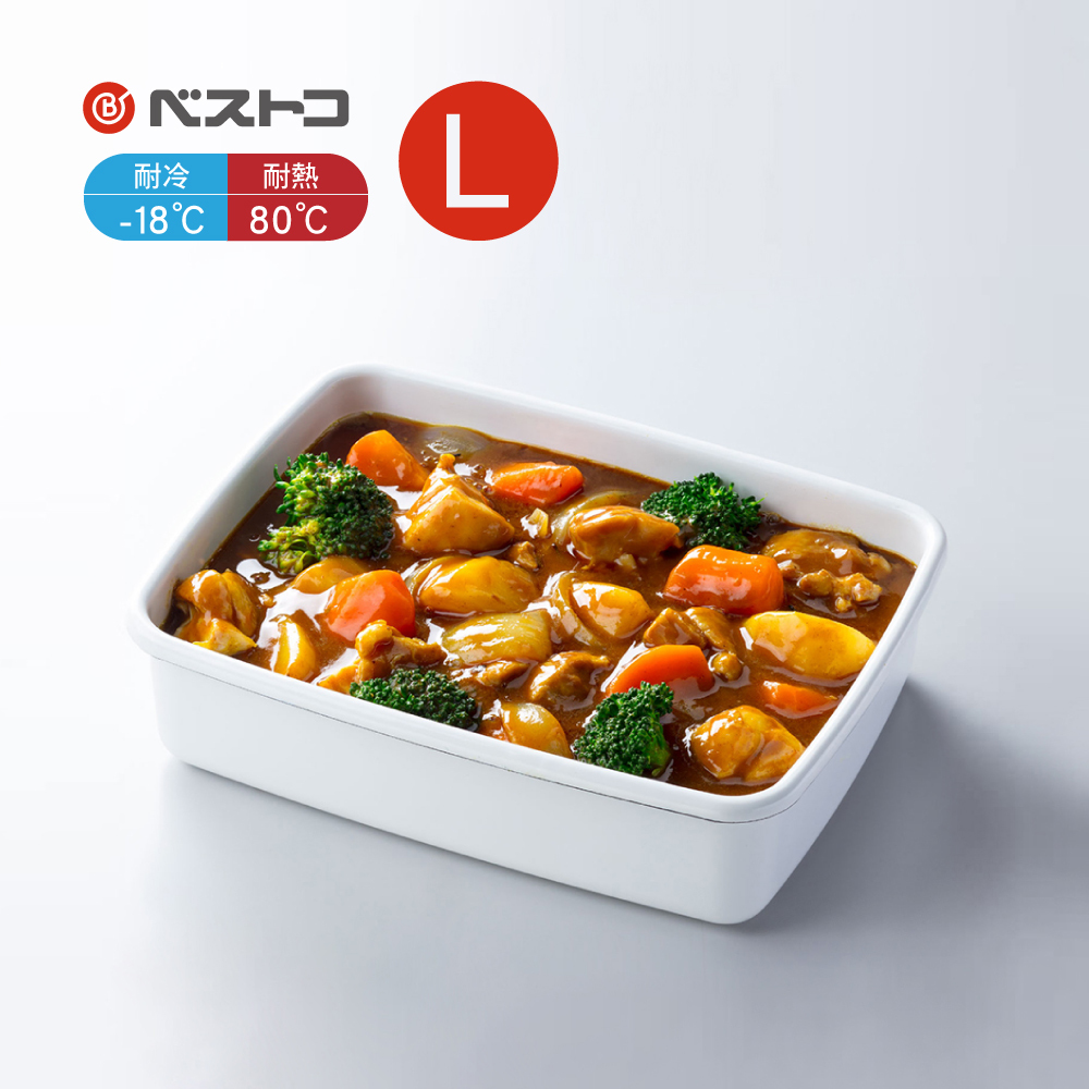 【日本Bestco】模組化搪瓷容器/白色/L號/MA-1802